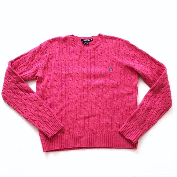 Ralph Lauren | Sweaters | Ralph Lauren Sport Bright Pink Lambswool ...